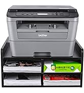 PAG 3 Tier Desktop Printer Stand with Storage, Paper Storage Holder Rack for Desk, Wooden Printer...