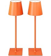 CHLORANTHUS 2 Pack Cordless Table Lamps, 3 Colors Stepless Dimming, 5000mAh Rechargeable Battery ...