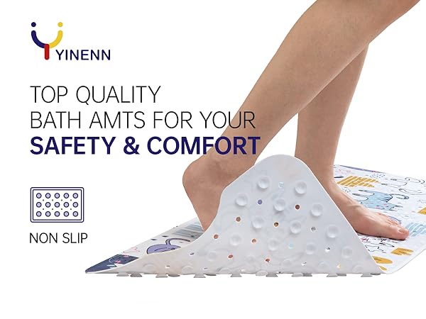 shower safety bath mat tub bath plastic extra large suction cup soft resistant