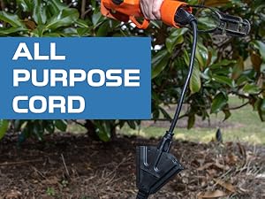 Black Extension Cord with 3 Electrical Power Outlets