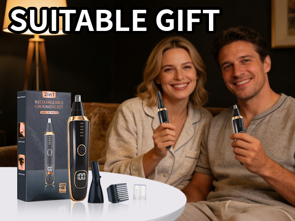 Nose &amp; Eyebrow Hair Trimmer for Women Men,Painless Rechargeable Ear &amp; Nose Hair Trimmer Clipper