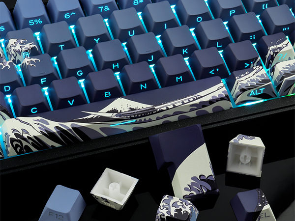 side printed shine through keycaps set