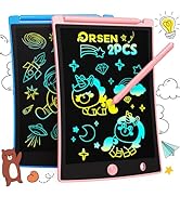 ORSEN 2 Pack LCD Writing Tablet for Kids, Colorful Doodle Board Drawing Pad for Kids, Learning Ed...