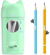 AFMAT Electric Pencil Sharpener, Fully Automatic Pencil Sharpener for f7-8mm No.2/Colored Pencils...