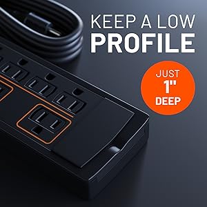 Swivel thin tower two prong three 3 velcro vertical voltage converter meter regulator white xfinity 