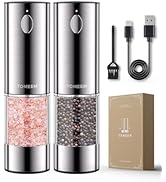 TOMEEM Upgraded Larger Capacity Electric Salt and Pepper Grinder Set Rechargeable with LED lights...