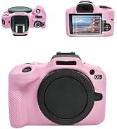 EOS R100 Camera Case Accessories Kit - Silicone Protective Case for Canon eos R100[Pink] &amp; LCD Sc...