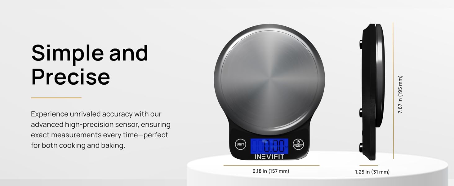 I-KS001 - INEVIFIT - Best Digital Kitchen Scale - Premium A+