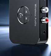 MOREGAX M2R Bluetooth 5.4 Receiver for RCA Adapter for Stereo/Speaker/Wired Speaker/Home Audio Mu...