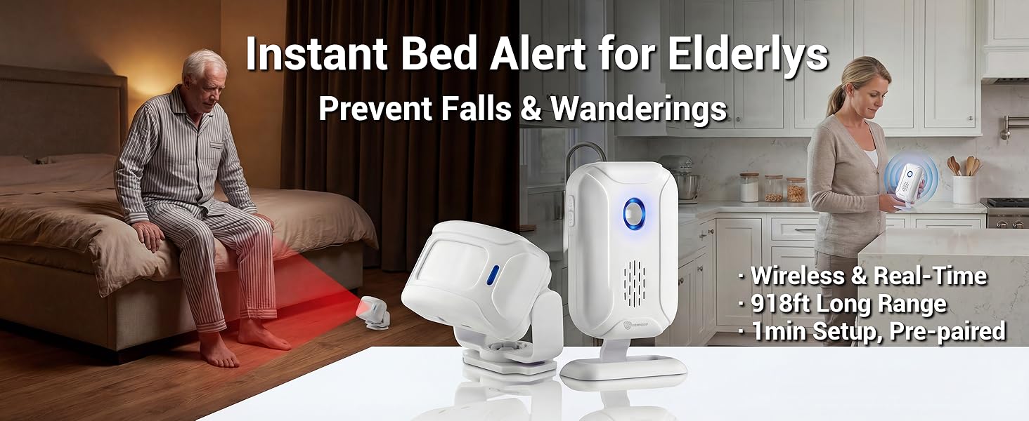 bed alarm, bed bed alarms for elderly dementia patients,fall detection for seniors