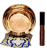 Large Tibetan Singing Bowl Set by Ohm Store — Deep Tone Pure Bronze Meditation Sound Bowl Hand Ha...