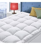 Twin Size Mattress Topper for Back Pain, Cooling Extra Thick Mattress Pad Cover with 8-21 inch De...