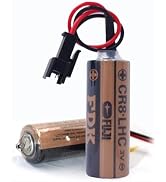 TRAELY CR8.LHC 3V Battery 2600mAh for Industrial Memory Backup Devices with Black Connector(Non-R...