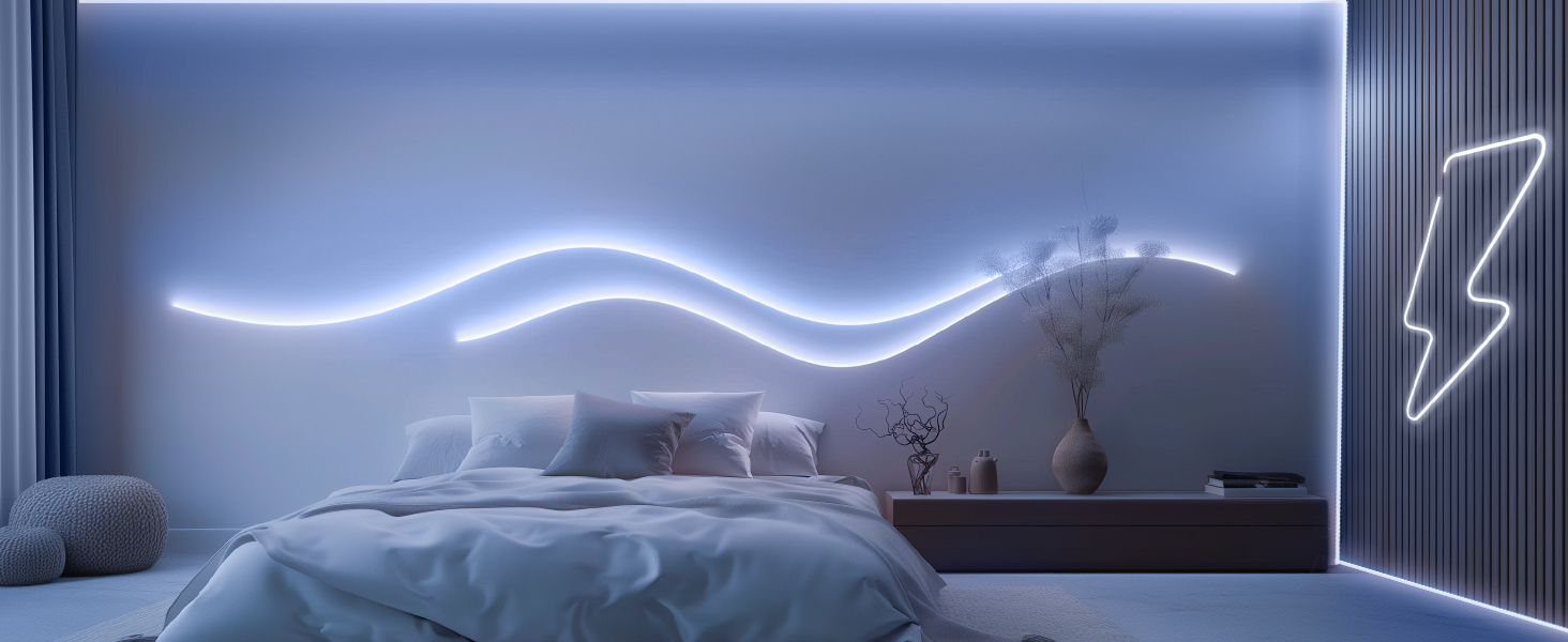 cool white neon rope light