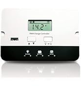 SOGTICPS 20A 12/24V PWM Solar Charge Controller Flush Mount Solar Panel Battery Intelligent Regul...