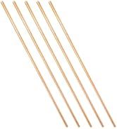 JECROISTOI C110 Copper Round Rod - 5 PCS Copper Round Rods, 0.2" Diameter x 12''L