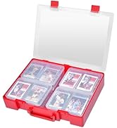 ALCYON 1600+ Baseball Card Storage Box, Sports Cards Holder Organizer Hard Plastic Display Case C...