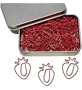 Cute Paper Clips, 60PCS Strawberry Shaped Paper Clips Fruit Bookmarks Clips, Assorted Colors, Fun...