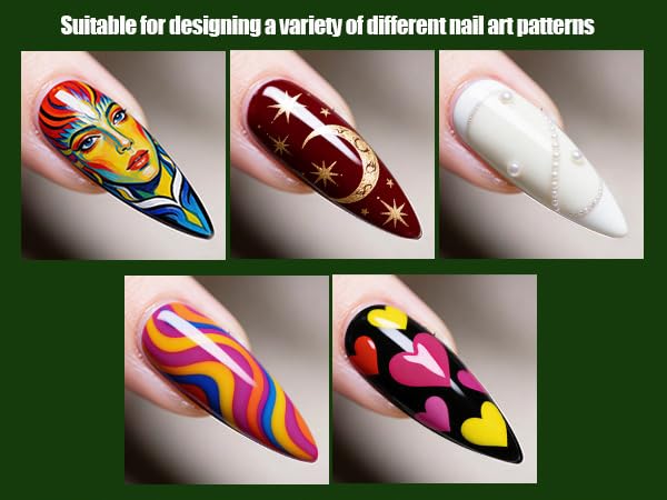 a variety of different nail art patterns