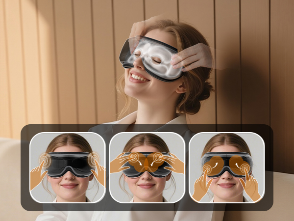 Eye Massager heated eye massager mask eye massager for migraines eye massager with heat and cooling