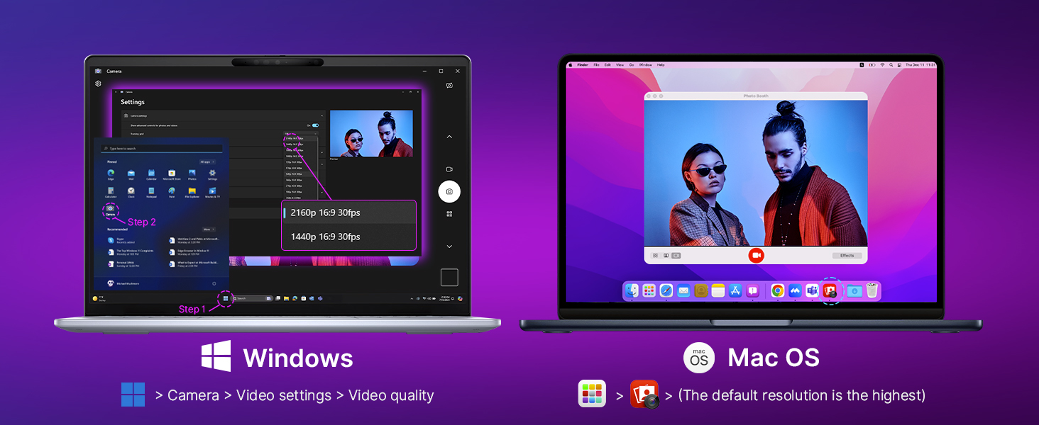 Shows how to open the N680E Pro on Windows and Mac systems