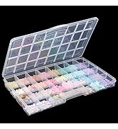 Udefineit 32 Grids Large Plastic Organizer Box with Fixed Dividers, Bead Storage Compartment Orga...