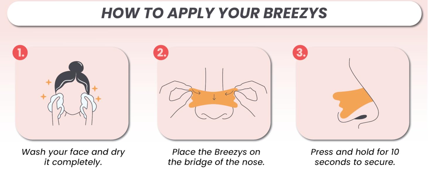 How to apply Breezys Nasal Strips