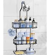OMAIRA Shower Caddy Hanging Over the Shower Head - Rustproof Shower Organizer Hanging with Soap S...