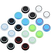 DALQUIS 20Pcs Silicone Thumb Grip Caps, Anti-Slip Controller Joystick Cap Covers, Anti-Scratch An...