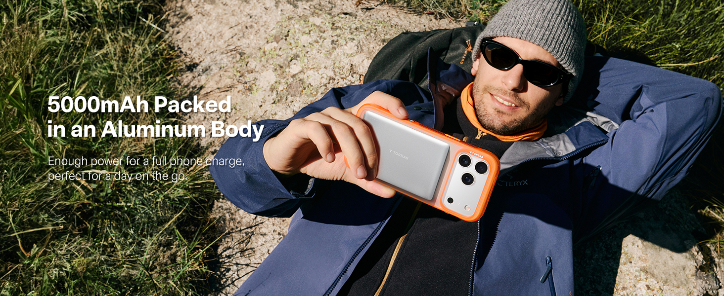 Enough power for a full phone charge, perfect for a day on the go