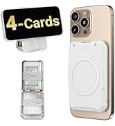 PROfezzion Double Sided Magnetic Phone Wallet, RFID Blocking Snap-on Hard Shell Card Holder 4-Car...