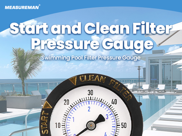 Measureman 2” Pool Filter Pressure Gauge