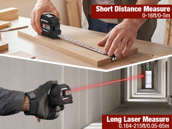 Arrow 2-in-1 Laser Tape Measure