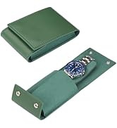HUYUTAWE Watch Travel Pouch Portable Organizer - Luxury Watch Case Travel Recycled Leather Storag...