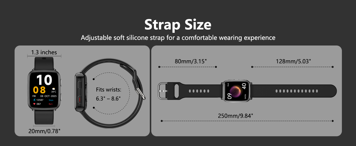 smart watch strap size