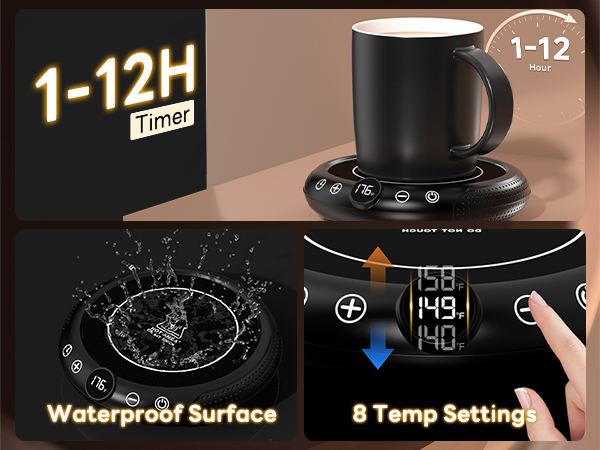 Coffee Mug Warmer with Mug Set