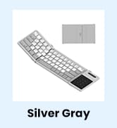 Silver gray foldable keyboard