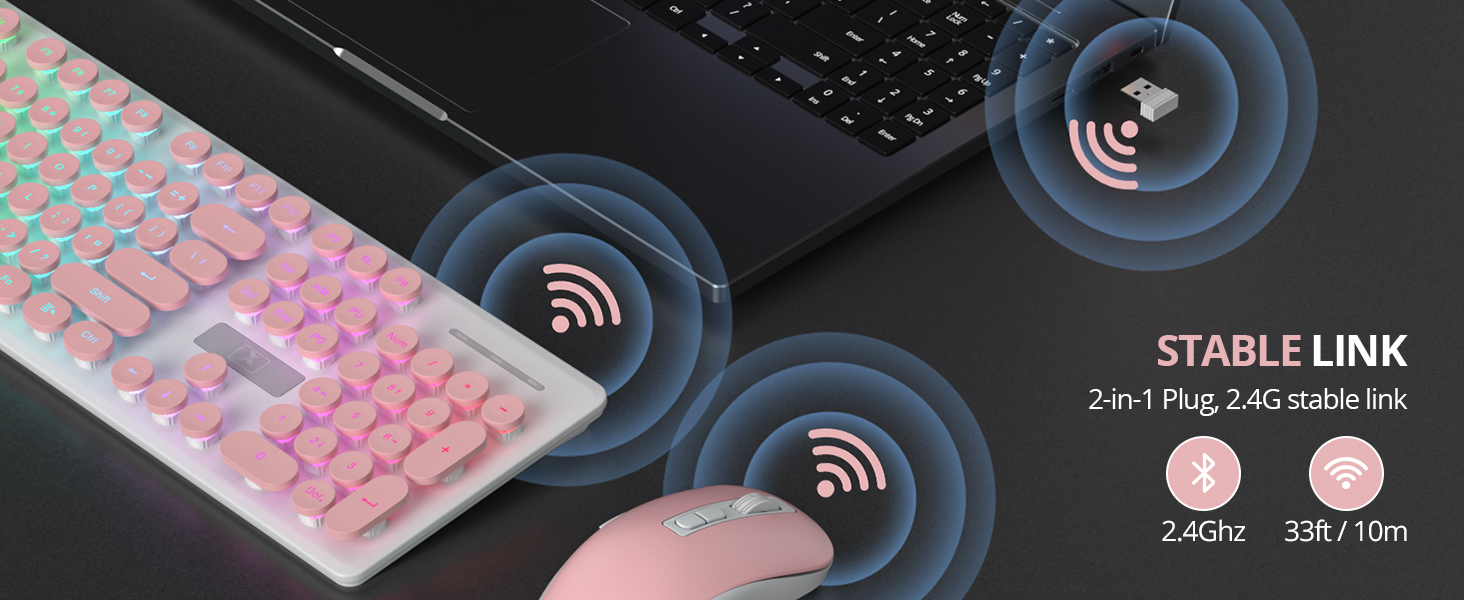 teclado y mouse inalámbrico