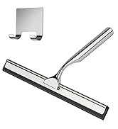 DSV Shower Squeegee for Glass Doors - 10 Inch, All-Purpose Stainless Steel Windows Cleaner for Ba...