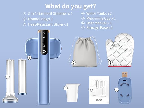 MIYOKO 2-in-1 Garment Steamer for Clothes