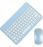 Wireless Bluetooth Keyboard and Mouse Combo, Ultra-Thin 2.4 GHz Wireless Keyboard and Mouse for i...