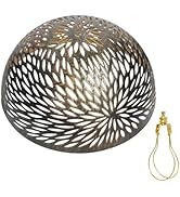 ALUCSET Small Dome Lamp Shades, Metal Dome Light Bulb Cover, 8" Diameter x 4.1" Height Lampshades...