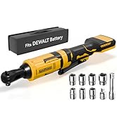 APEXPOWER 3/8 Inch Cordless Ratchet Wrench for DEWALT 20V Battery, 88Ft-Lbs, 0-400RPM, Electric R...