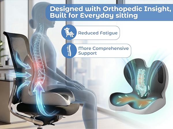 seat cushion with lumbar support back support cushion