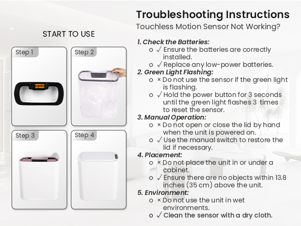 bathroom trash can with lid