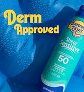 banana boat sheer sensative sunscreen, dermatologist approved sunscreen, lightweight sunscreen
