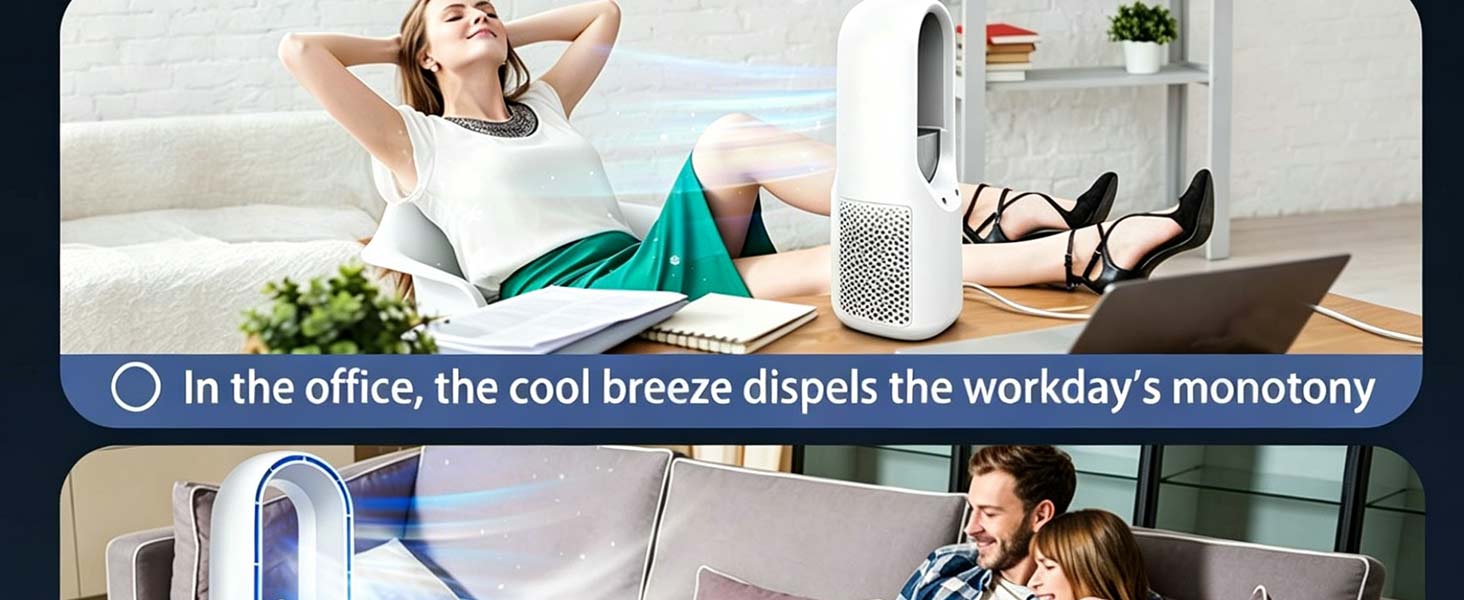 desk bladeless fans quiet