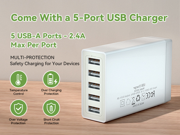 Pezin & Hulin Bamboo Charging Station Organizer for Multiple Devices Desktop Docking Charging Stand