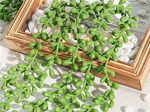 2 Pack Hanging Artificial Succulents Plants String of Tears