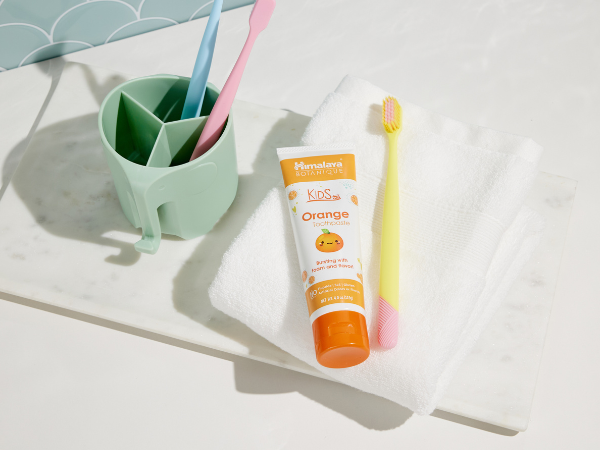 kids orange toothpaste